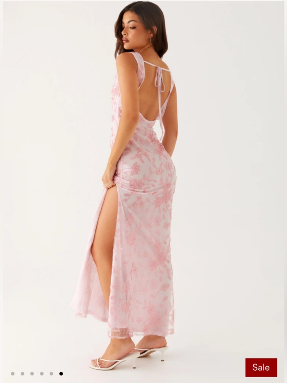 Peppermayo Pink Beaded Wedding Guest Dress - Picture 3 of 4
